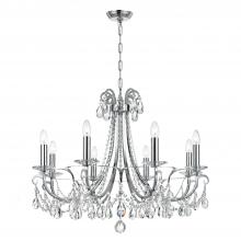  6828-CH-CL-SAQ - Othello 8 Light Spectra Crystal Polished Chrome Chandelier