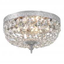  710-CH-CL-SAQ - Crystorama 2 Light Spectra Crystal Polished Chrome Flush Mount