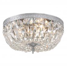  712-CH-CL-SAQ - Crystorama 3 Light Spectra Crystal Polished Chrome Flush Mount