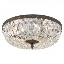 Crystorama 716-EB-CL-SAQ - Crystorama 3 Light Spectra Crystal English Bronze Flush Mount