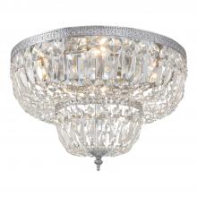  718-CH-CL-SAQ - Crystorama 4 Light Spectra Crystal Polished Chrome Flush Mount