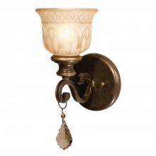  7501-BU-GT-S - Norwalk 1 Light Golden Teak Swarovski Strass Crystal Bronze Umber Sconce