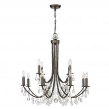  8829-VZ-CL-S - Bridgehampton 12 Light Swarovski Strass Crystal Vibrant Bronze Chandelier