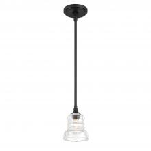  GRG-1040-MK - Gregory 1 Light Matte Black Mini Pendant