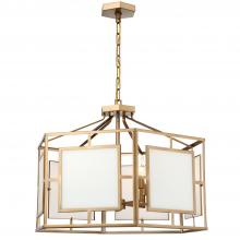  HIL-996-VG - Libby Langdon Hillcrest 6 Light Vibrant Gold Chandelier