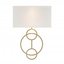  LRL-992-VG-WH - Laurel 2 Light Vibrant Gold Sconce