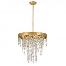  WIN-615-GA-CL-MWP - Winham 5 Light Antique Gold Crystal Chandelier