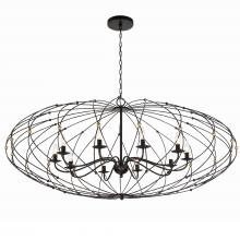  ZUC-A9039-EB-GA - Zucca 10 Light English Bronze + Antique Gold Chandelier