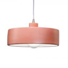 Justice Design Group CER-6460-BSH-NCKL-WTCD - Dish Pendant