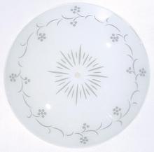  50/194 - 13 in.; Round Glass Lamp Shade; White; Grape Pattern