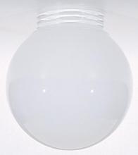  50/216 - Opal Ball Glass Globe Shade; 6 inch Diameter; 3-11/64 inch Screw Fitter; Inside Sprayed White