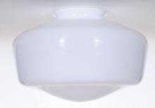  50/276 - Blown Opal Glass Shade; 10 inch Diameter; 4 inch Fitter; Schoolhouse Glass; White