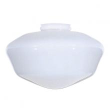  50/468 - Blown Opal Schoolhouse Globe Shade; 12 inch Diameter; 6 inch Fitter; Schoolhouse Glass; White