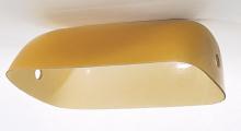  50/825 - Cased Pharmacy Glass Shade; Yellow Glass; Width 9 inch; Slip Side Holes 7/16 inch