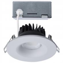  S11630R1 - 10 Watt LED Direct Wire Downlight; Remote Driver; CCT Selectable; Dimmable; Round; White Finish