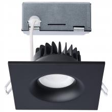  S11634R1 - 10 Watt LED Direct Wire Downlight; Remote Driver; CCT Selectable; Dimmable; Square; Black Finish