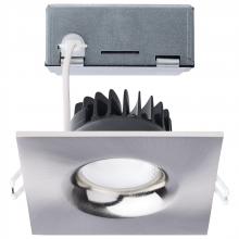  S11635R1 - 10 Watt LED Direct Wire Downlight; Remote Driver; CCT Selectable; Dimmable; Square; Brushed Nickel