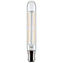  S21374 - 4 Watt T6.5 LED; Clear; Double Contact Bayonet Base; 3000K; 400 Lumens; 120 Volt