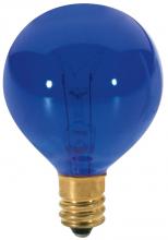  S3848 - 10 Watt G12 1/2 Incandescent; Transparent blue; 1500 Average rated hours; Candelabra base; 130 Volt