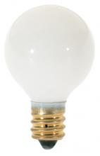  S3864 - 10 Watt G8 Incandescent; Gloss White; 1500 Average rated hours; 50 Lumens; Candelabra base; 120 Volt