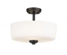  220SF3-MB - 3 Light Semi Flush Mount