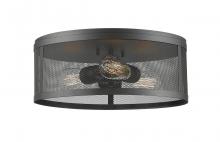  331F14-BRZ - 3 Light Flush Mount