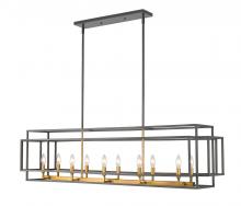  454-54L-BRZ-OBR - 10 Light Linear Chandelier