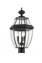  580PHB-BK - 3 Light Outdoor Post Mount Fixture