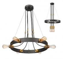  8001-6C-BRZ - 6 Light Chandelier