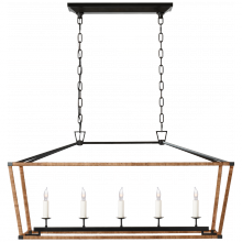 Visual Comfort & Co. Signature Collection CHC 5765AI/NRT - Darlana Medium Rattan Wrapped Linear Lantern