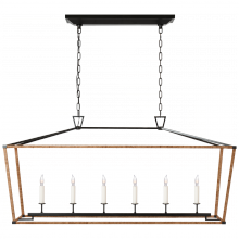 Visual Comfort & Co. Signature Collection CHC 5766AI/NRT - Darlana Large Rattan Wrapped Linear Lantern