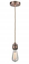  100AC-10RE-2AC - Winchester - 1 Light - 2 inch - Antique Copper - Cord hung - Mini Pendant