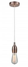  100AC-10W-3AC - Chelsea - 1 Light - 2 inch - Antique Copper - Cord hung - Mini Pendant