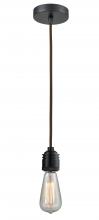  100BK-10BR-2BK - Winchester - 1 Light - 2 inch - Matte Black - Cord hung - Mini Pendant