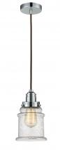  100PC-10BR-2H-PC-G184 - Winchester - 1 Light - 8 inch - Polished Chrome - Cord hung - Mini Pendant