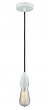  100W-10BK-4W - Fairchild - 1 Light - 2 inch - White - Cord hung - Mini Pendant