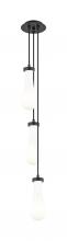 Innovations Lighting 103-451-1P-BK-G451-4GWH - Owego - 3 Light - 7 inch - Brushed Matte Black - Multi Pendant