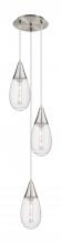  113-450-1P-SN-G450-6SCL - Malone - 3 Light - 14 inch - Brushed Satin Nickel - Multi Pendant