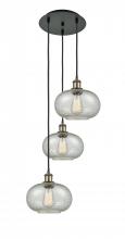  113B-3P-BAB-G249 - Gorham - 3 Light - 16 inch - Black Antique Brass - Cord Hung - Multi Pendant