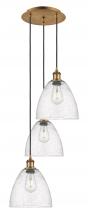  113B-3P-BB-GBD-94 - Bristol - 3 Light - 16 inch - Brushed Brass - Cord Hung - Multi Pendant