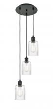  113B-3P-BK-G342 - Hadley - 3 Light - 11 inch - Matte Black - Cord Hung - Multi Pendant