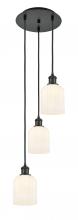  113B-3P-BK-G559-5GWH - Bridal Veil - 3 Light - 12 inch - Matte Black - Cord Hung - Multi Pendant