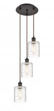  113B-3P-OB-G1113 - Cobbleskill - 3 Light - 12 inch - Oil Rubbed Bronze - Cord Hung - Multi Pendant