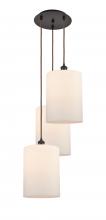  113B-3P-OB-G111-L - Cobbleskill - 3 Light - 16 inch - Oil Rubbed Bronze - Cord Hung - Multi Pendant