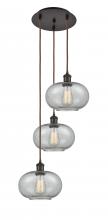  113B-3P-OB-G247 - Gorham - 3 Light - 16 inch - Oil Rubbed Bronze - Cord Hung - Multi Pendant