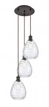  113B-3P-OB-G372 - Waverly - 3 Light - 15 inch - Oil Rubbed Bronze - Cord Hung - Multi Pendant