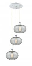  113B-3P-PC-G247 - Gorham - 3 Light - 16 inch - Polished Chrome - Cord Hung - Multi Pendant