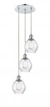  113B-3P-PC-G362 - Waverly - 3 Light - 13 inch - Polished Chrome - Cord Hung - Multi Pendant