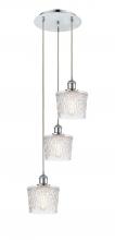  113B-3P-PC-G402 - Niagara - 3 Light - 13 inch - Polished Chrome - Cord Hung - Multi Pendant