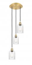  113B-3P-SG-G342 - Hadley - 3 Light - 11 inch - Satin Gold - Cord Hung - Multi Pendant